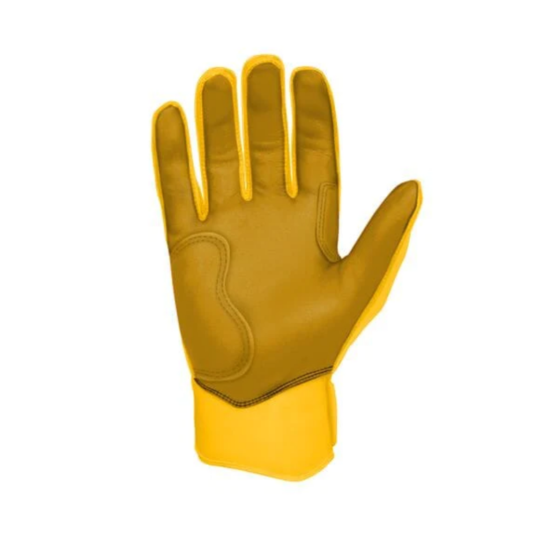 Premium Pro Short Cuff Batting Gloves - Yellow1