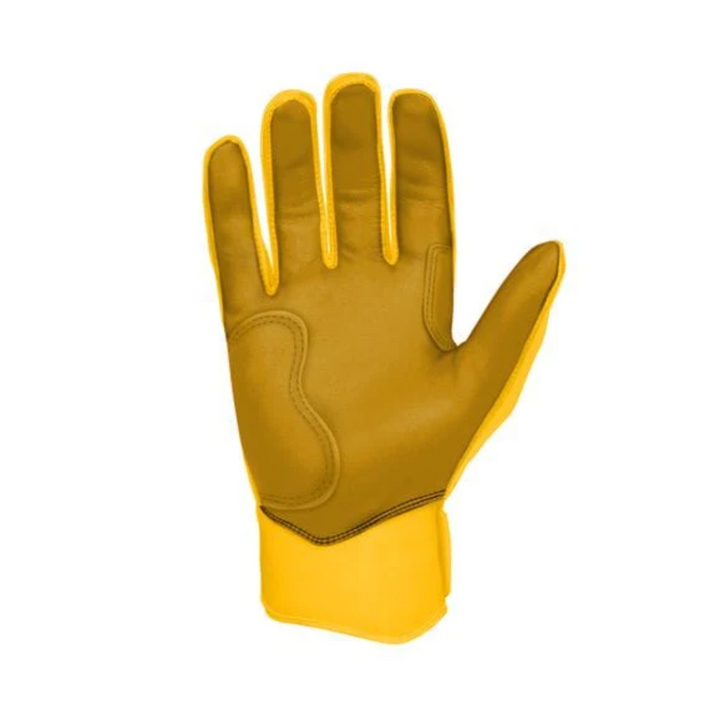 Premium Pro Short Cuff Batting Gloves - Yellow1