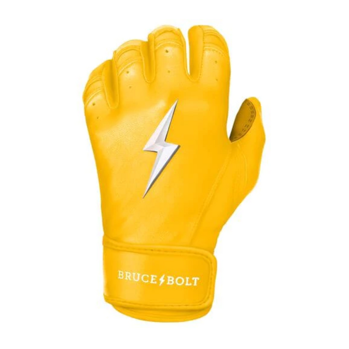 Premium Pro Short Cuff Batting Gloves - Yellow3