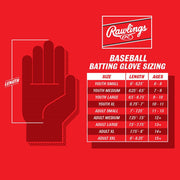 2025 Rawlings Workhorse Adult Baseball Batting Gloves - WH25BG