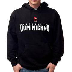 Dominican Republic Pride Hoodie – Black, Red & Blue Edition with Premium Print
