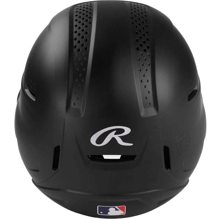Rawlings RX2 Reverse Batting Helmet – Black Senior Baseball Helmet with Reversible Jaw Guard