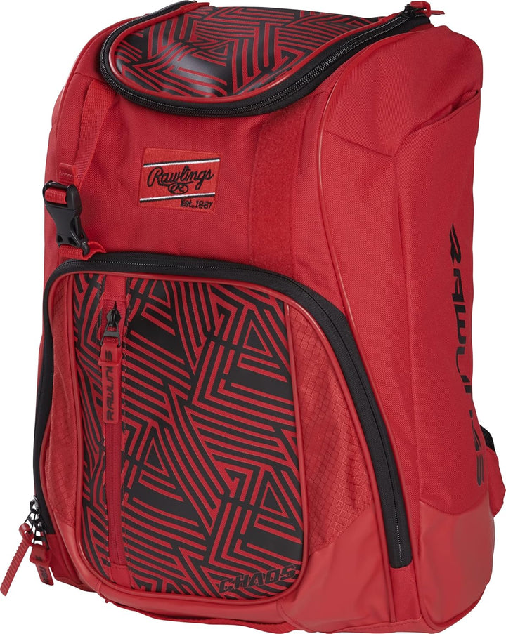Rawlings Chaos Youth Baseball Softball Backpack – Sleek, Durable Gear Hauler