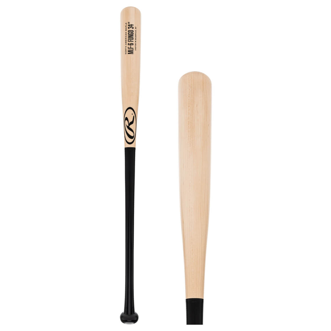Rawlings Fungo Maple Wood Bat - Black / Natural