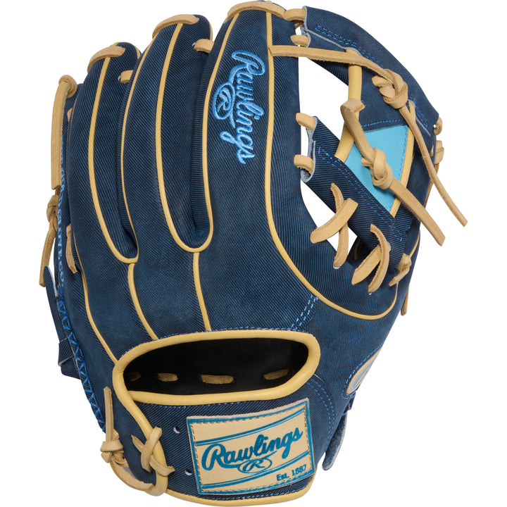 Rawlings PROR314-2XDN Heart of the Hide 11.75” Infield Glove - Denim Gold Glove Club Edition