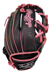 Rawlings R9 Limited Series 11.5" Infield Glove – Black/Pink I-Web Baseball Glove for Right Hand Throw1