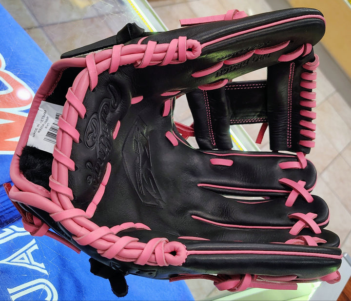 Rawlings R9 Limited Series 11.5" Infield Glove – Black/Pink I-Web Baseball Glove for Right Hand Throw4
