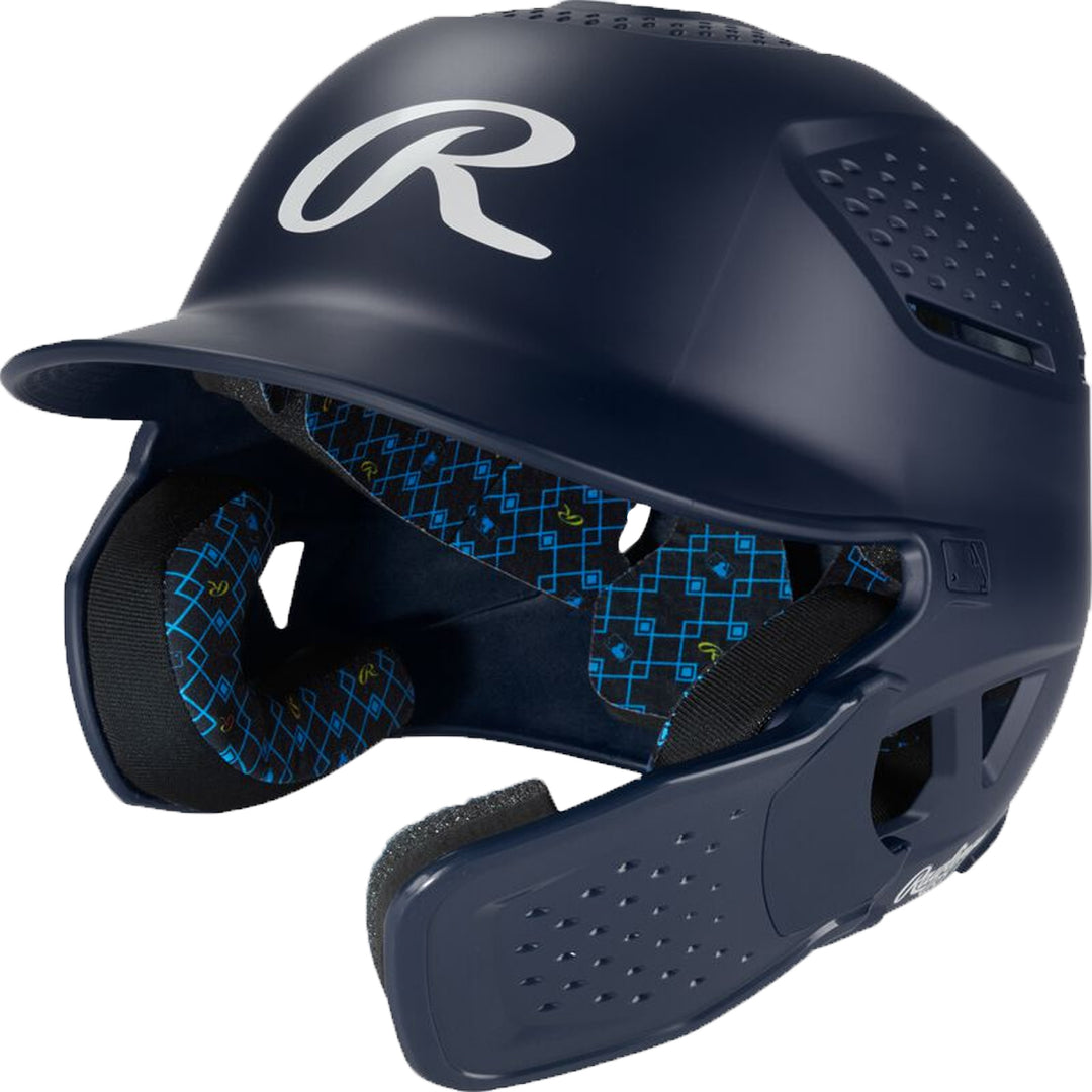 Rawlings RX2 Reverse Batting Helmet – Black Senior Baseball Helmet with Reversible Jaw Guard