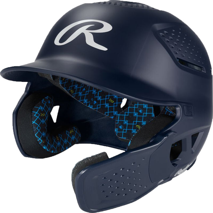 Rawlings RX2 Reverse Batting Helmet – Black Senior Baseball Helmet with Reversible Jaw Guard