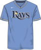 Nike Tampa Bay Rays Men's MLB Institutional V-Neck SS Synthetic Jersey