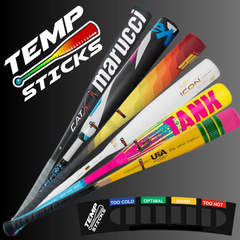 Real Feel Temp Sticks – Temperature Indicator for Baseball Softball Bats
