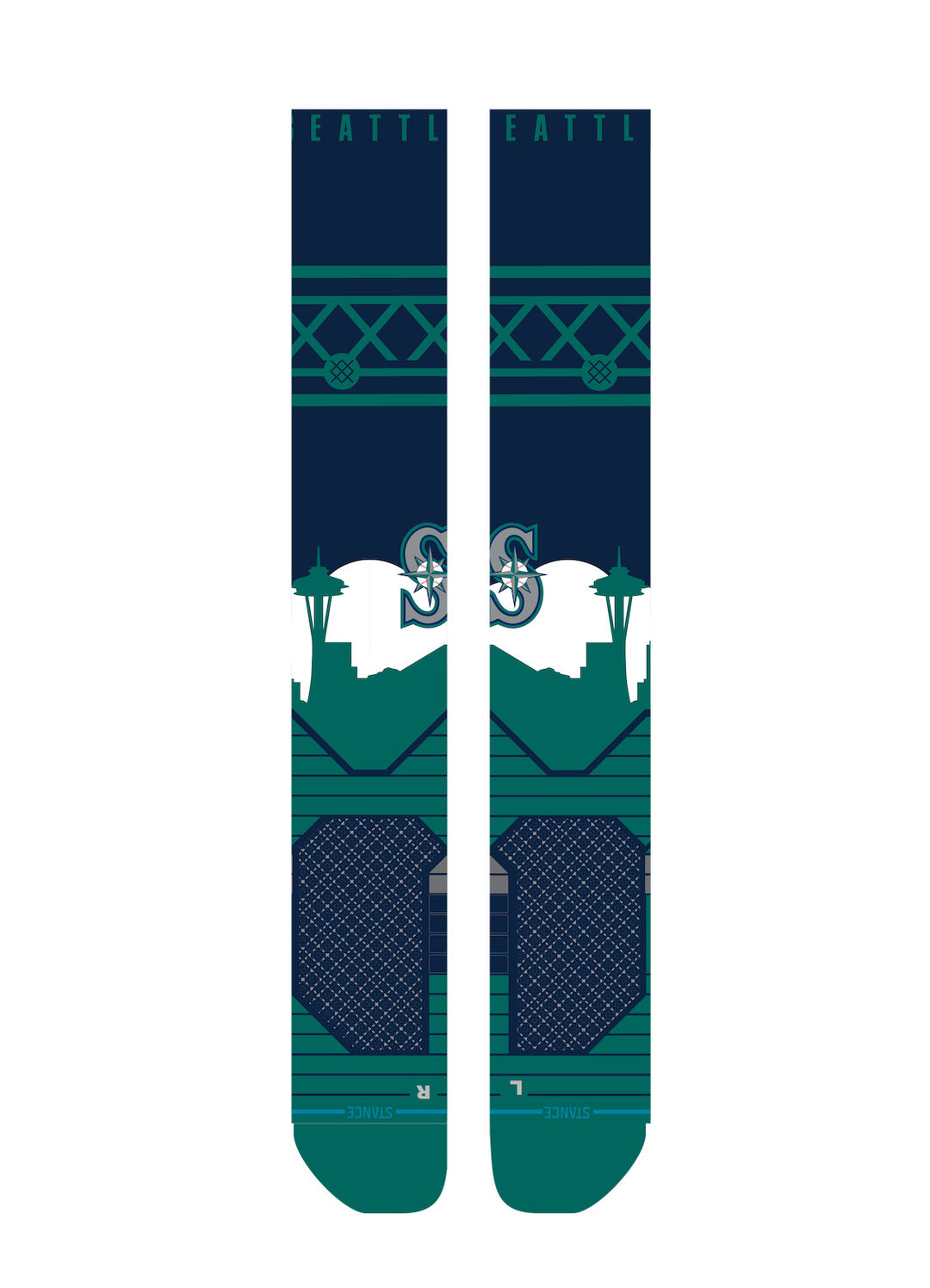 Seattle Mariners SEA SKYLINE OTC Stance Socks – Over-the-Calf, Medium Cushioning
