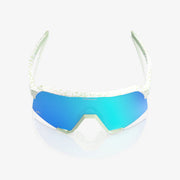 100% S3 LE Elly 2 Sunglasses – Polished Light Green Frame with Blue Topaz Mirror Lens