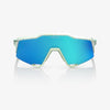 100% Speedcraft LE Elly 2 Sunglasses – Polished Light Green Frame with Blue Topaz Mirror Lens