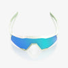 100% Speedcraft LE Elly 2 Sunglasses – Polished Light Green Frame with Blue Topaz Mirror Lens