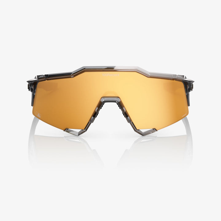 100% SPEEDCRAFT MLB Authentic Performance Sunglasses – Polished Translucent Grey Frame with HiPER 24K Gold Mirror Lens | UV400 Sports Eyewear | Model 60007-10077