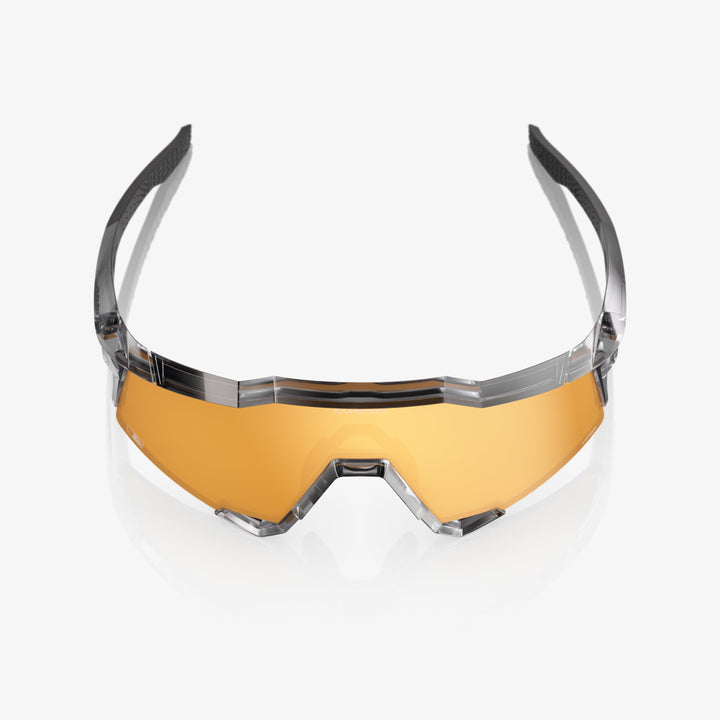 100% SPEEDCRAFT MLB Authentic Performance Sunglasses – Polished Translucent Grey Frame with HiPER 24K Gold Mirror Lens | UV400 Sports Eyewear | Model 60007-10077