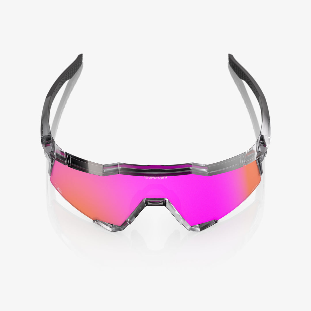 100% SPEEDCRAFT MLB Authentic Sunglasses – Polished Translucent Grey Frame with HiPER® Vital Pink Mirror Lens | Performance Sports Eyewear | SKU 60007-10078