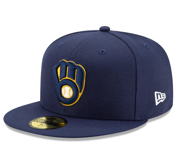Milwaukee Brewers New Era Navy Home Authentic Collection On-Field 59FIFTY Fitted Hat