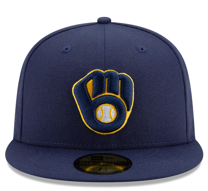 Milwaukee Brewers New Era Navy Home Authentic Collection On-Field 59FIFTY Fitted Hat