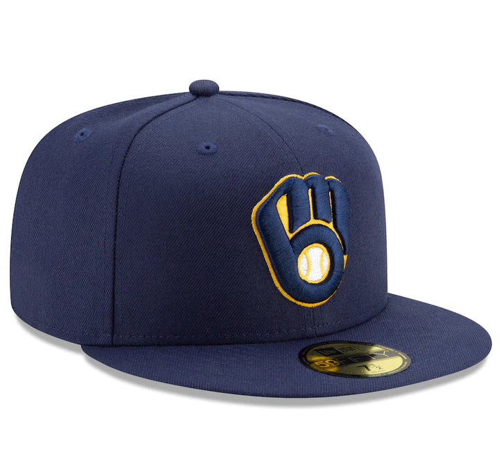 Milwaukee Brewers New Era Navy Home Authentic Collection On-Field 59FIFTY Fitted Hat