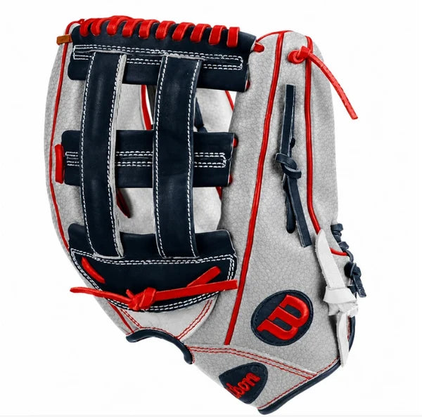Wilson A1000SP 1922 Rocket SMU 13-Inch Slowpitch Softball Glove | White/Navy/Red