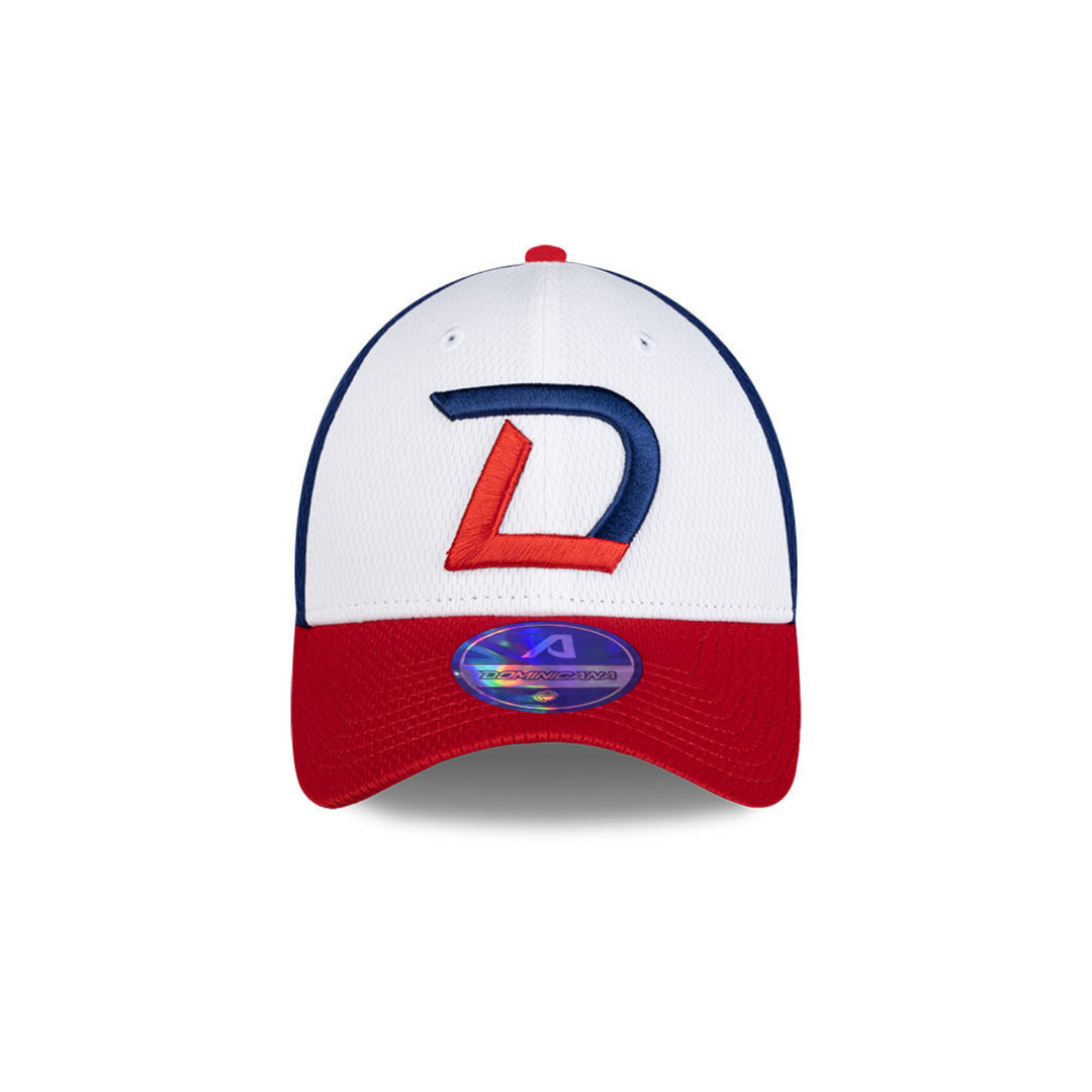Serie del Caribe Dominicana Dad Hat - Stylish DR Flexfit Cap for Baseball Fans - White / Royal / Red2