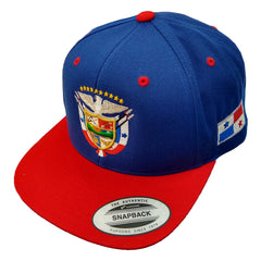 SnapBack Panama Hats with Embroidered Panama Shield and Flag