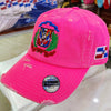 Vintage Adjustable Dominican Shield Neon Pink Hats1
