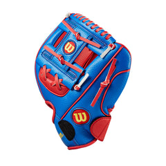 Wilson 2024 A200 EZ Catch 10 Inch Youth Baseball Glove - Royal/Red/Yellow2