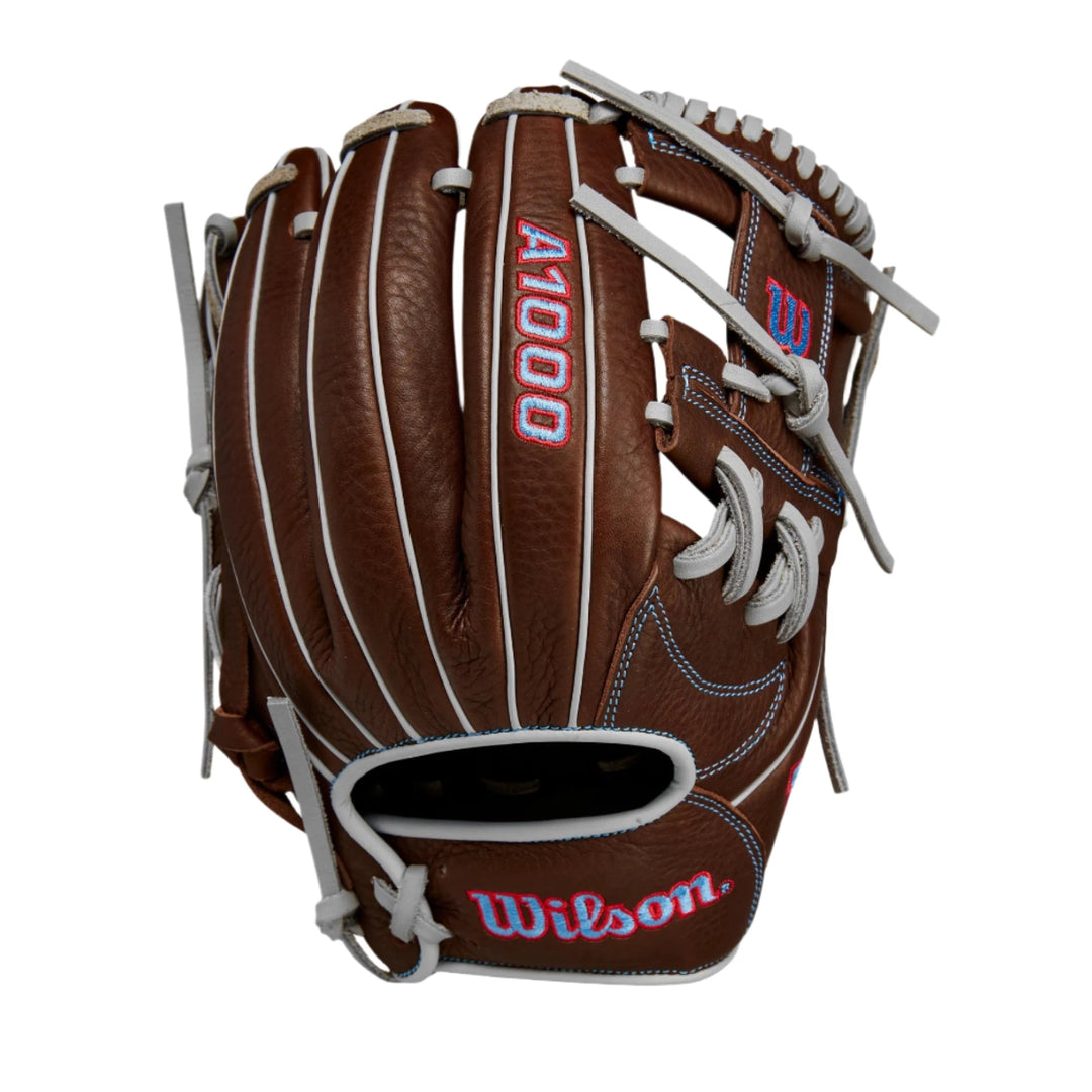 Wilson A1000 1787 Glove Dark-Brown-Red-Blue