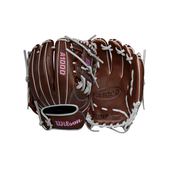 Wilson A1000 1787 Glove Dark-Brown-Red-Blue1