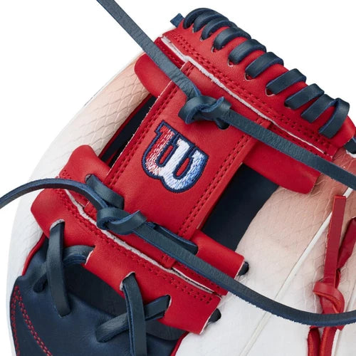 Wilson A1000 1787 Freebird 2.0 SMU 11.75-Inch Infield Baseball Glove | H-Web | Navy/Red/White