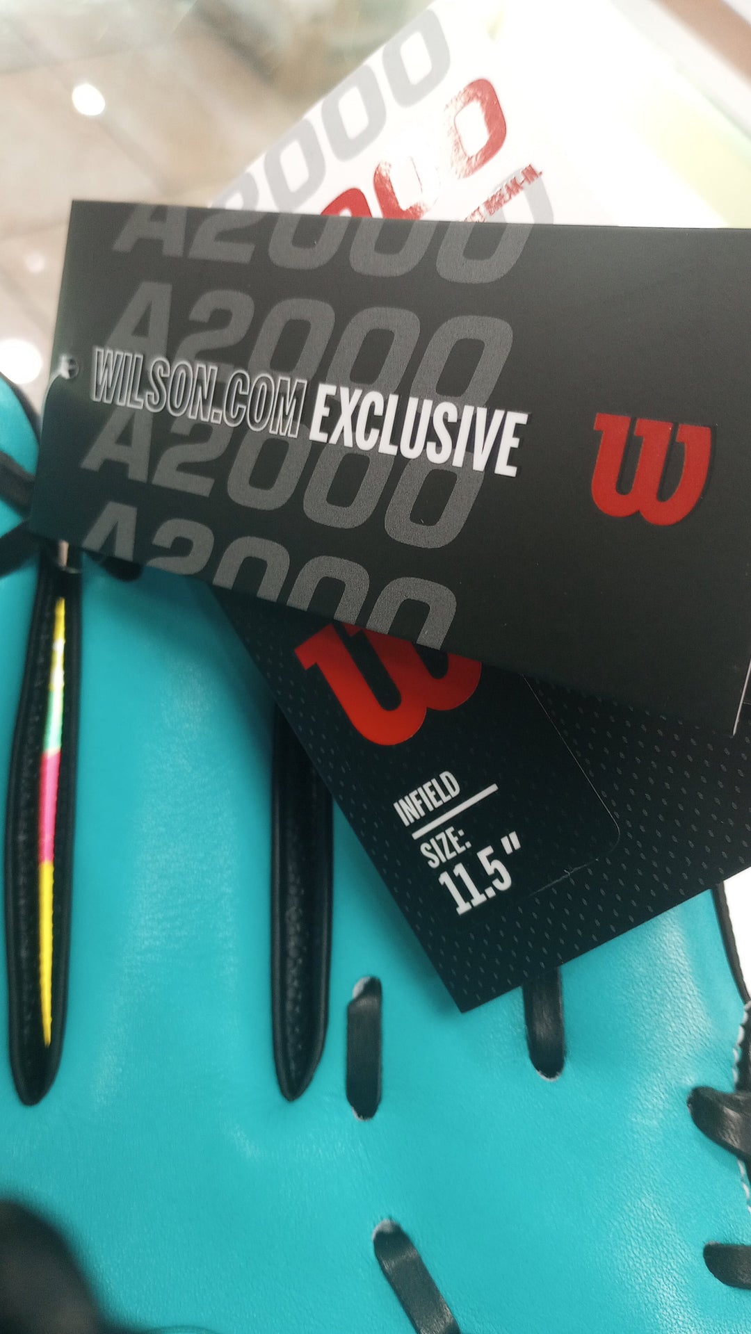 Wilson A2000 1786SS 11.5" Infield Baseball Glove - Black/Teal - Right Hand Thrower5