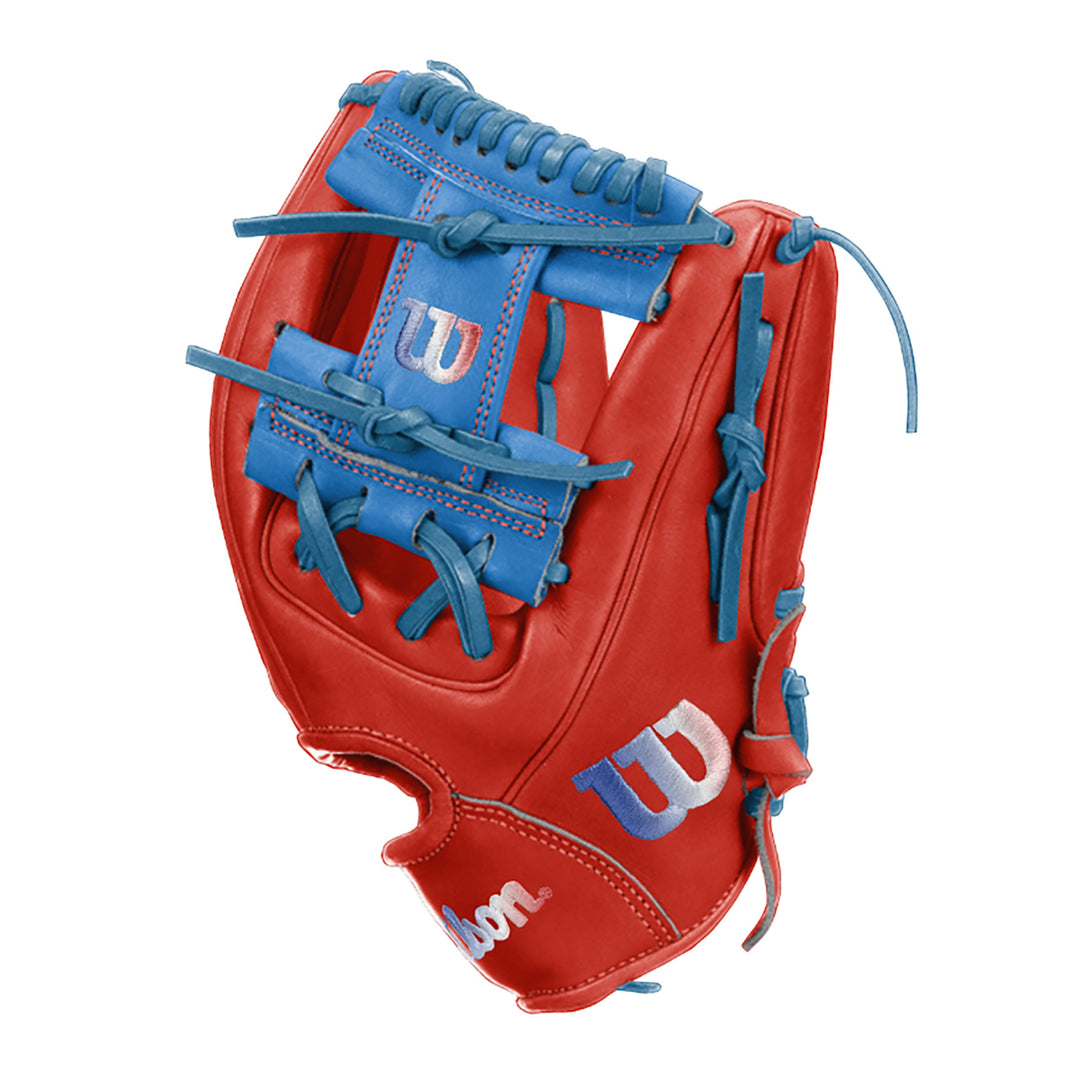 Wilson A2000 1786 11.5" Infield Baseball Glove - Red/SkyBlue - Right Hand Thrower2