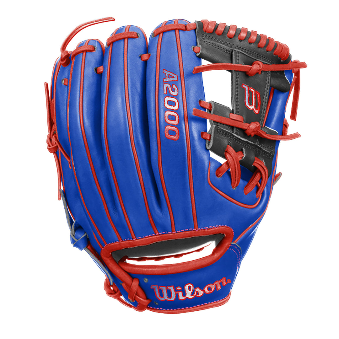 Wilson A2000 1786 11.5" Infield Baseball Glove - Royal/Black/Red - Right Hand Thrower