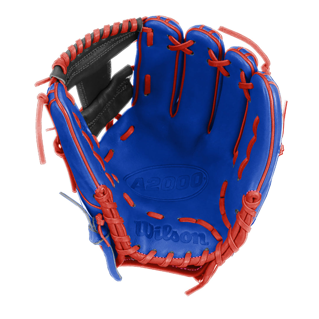 Wilson A2000 1786 11.5" Infield Baseball Glove - Royal/Black/Red - Right Hand Thrower1