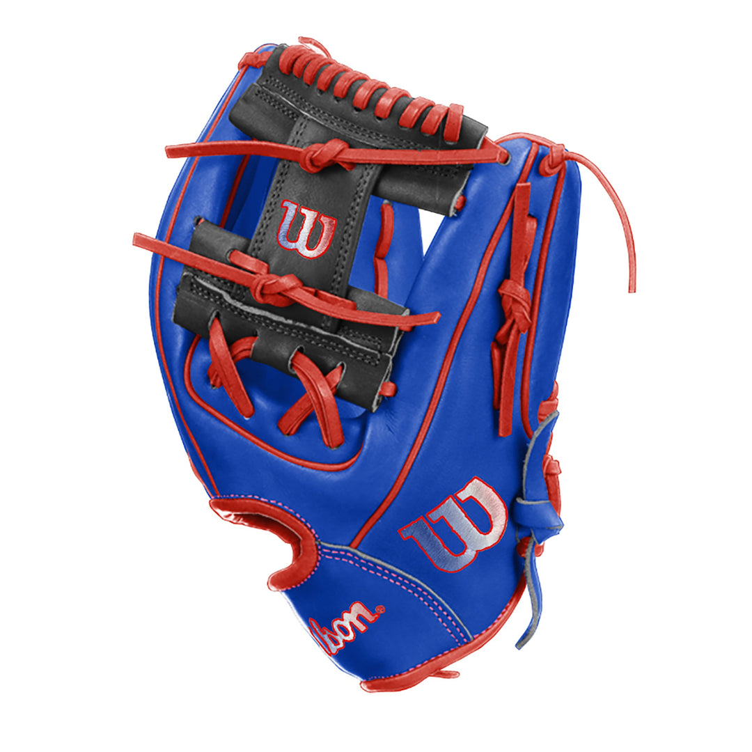 Wilson A2000 1786 11.5" Infield Baseball Glove - Royal/Black/Red - Right Hand Thrower2