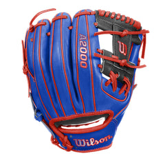 Wilson A2000 1786 11.5" Infield Baseball Glove - Royal/Black/Red - Right Hand Thrower