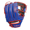 Wilson A2000 1786 11.5" Infield Baseball Glove - Royal/Black/Red - Right Hand Thrower
