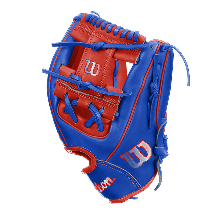 Wilson A2000 1786 11.5" Infield Baseball Glove - Royal/Red - Right Hand Thrower2