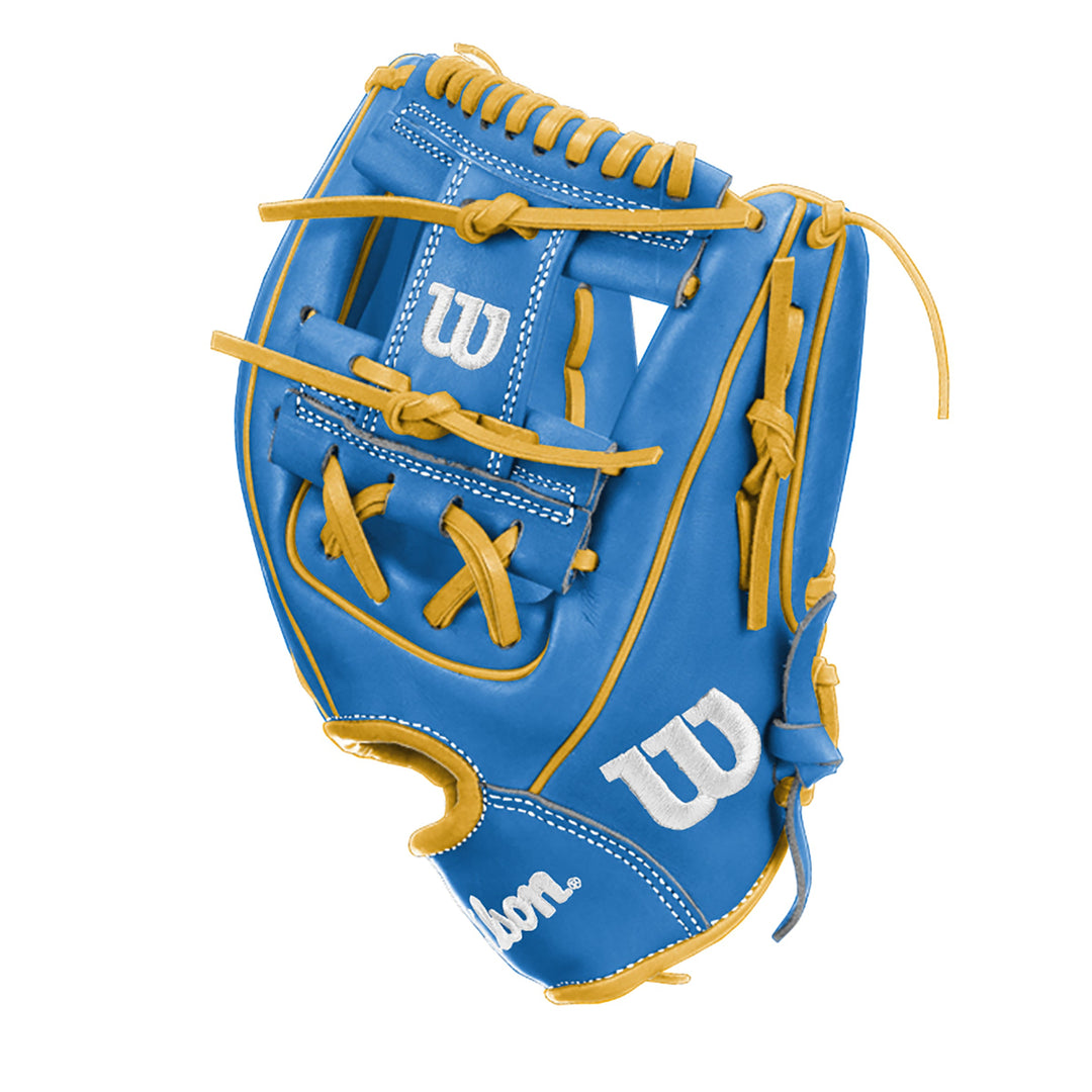 Wilson A2000 1786 11.5" Infield Baseball Glove - Sky Blue Yellow - Right Hand Thrower2