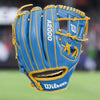 Wilson A2000 1786 11.5" Infield Baseball Glove - Sky Blue Yellow - Right Hand Thrower6