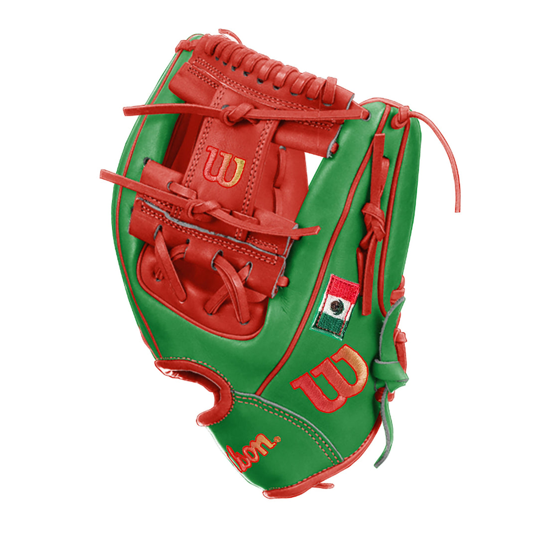 Wilson A2000 1786 11.5" Infield Baseball Glove Mexican Flag Right Hand Thrower2