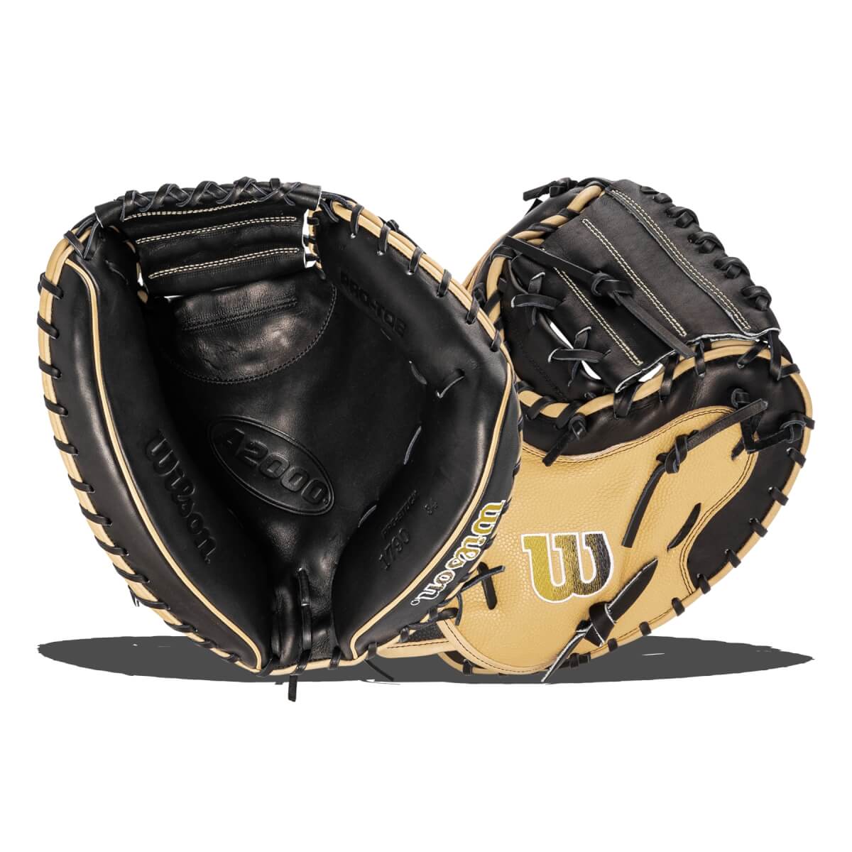 Wilson A2000 硬式捕手用 1790型Cミット キャメルスーパースキン Wilson A2000 SuperSkin 1790 - Catcher's Mitt - Black / Blonde
