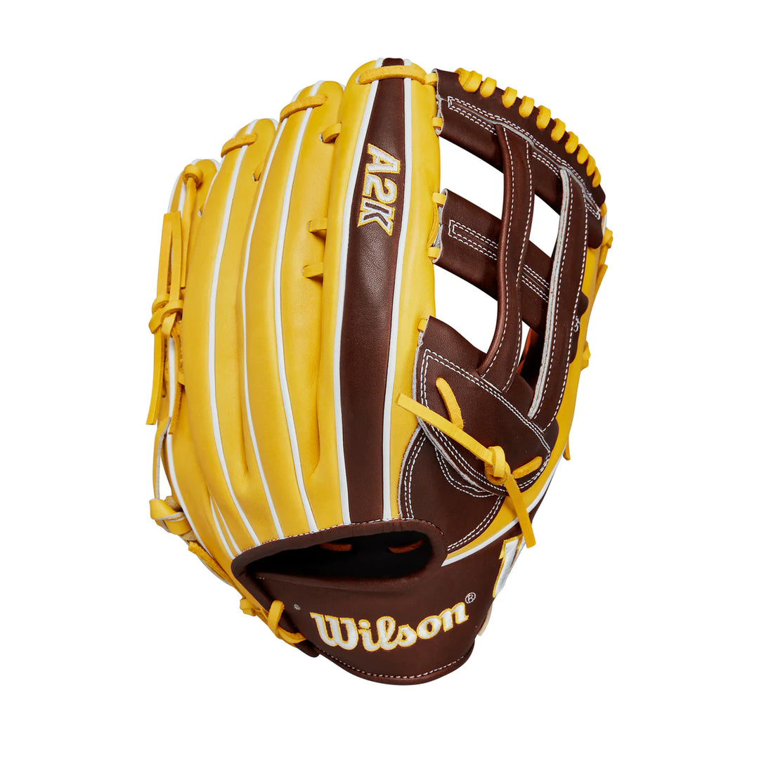 Wilson A2K 12.75" Juan Soto Game Glove - Yellow / Brown