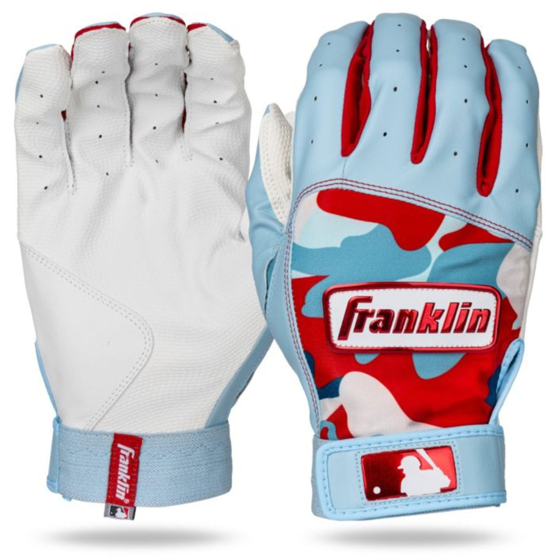 YOUTH Franklin Sports Digitek Batting Gloves - Official MLB Performance Gear_ColumbiaBlue