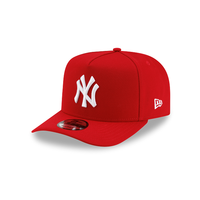 New Era New York Yankees MLB Basic 9FIFTY A-Frame Snapback Hat Scarlet | Adjustable Baseball Cap | 950AFPC NEYYAN SCA