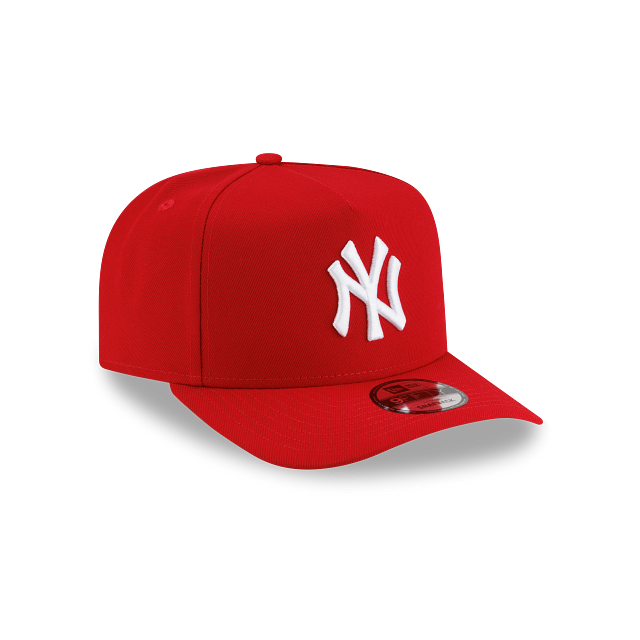 New Era New York Yankees MLB Basic 9FIFTY A-Frame Snapback Hat Scarlet | Adjustable Baseball Cap | 950AFPC NEYYAN SCA