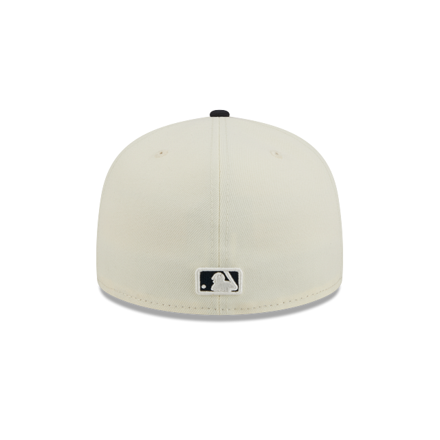 New Era New York Yankees Color Basic 59FIFTY Fitted Hat Cream Black | MLB Fitted Baseball Cap | COLOR BASIC 5950 NEYYAN CHWOTC